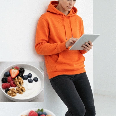 Person reading about intermittent fasting on a tablet