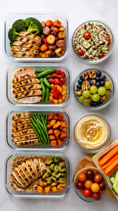 Healthy meal prep, representing nutrient-dense eating during fasting windows