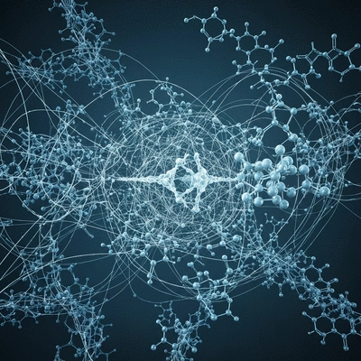Metabolic health concept with abstract representations of insulin, blood sugar, and inflammation, clean image